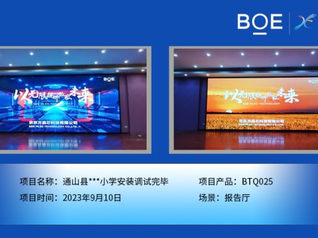 湖北通山縣**小學(xué)報告廳BTQ025安裝調(diào)試完畢