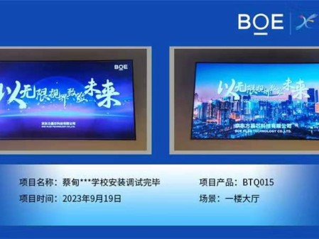 湖北蔡甸**學(xué)校1樓大廳BTQ015安裝調(diào)試完畢