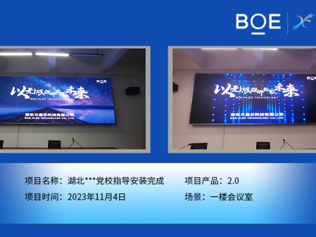 湖北湖北**黨校1樓會議室P2.0指導(dǎo)安裝完畢