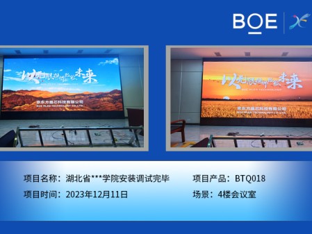 湖北湖北省**學(xué)院4樓會議室BTQ018安裝調(diào)試完畢
