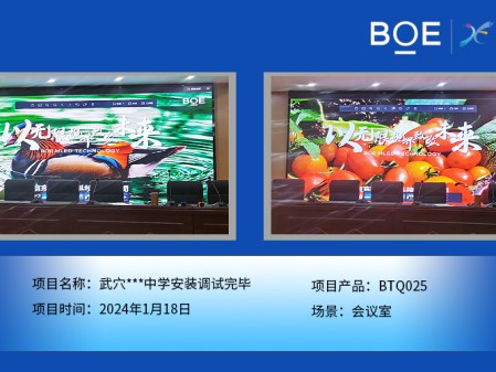 湖北武穴***中學(xué)會(huì)議室BTQ025安裝調(diào)試完畢