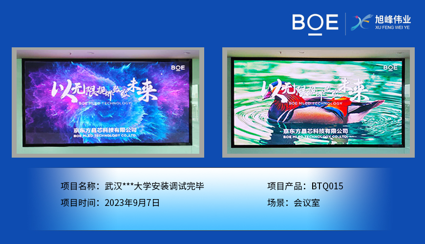 孝感武漢***大學(xué)會(huì)議室BTQ015安裝調(diào)試完畢