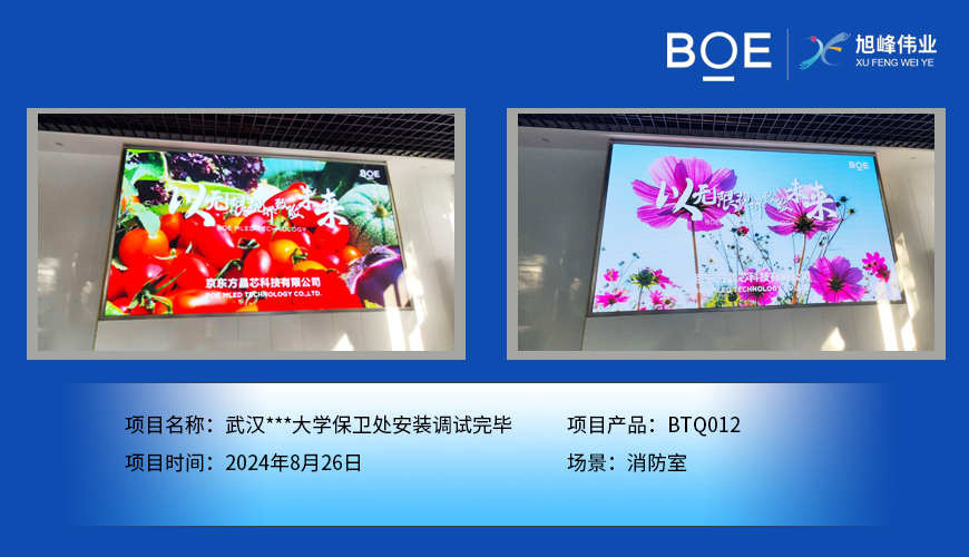 武漢***大學保衛(wèi)處安裝調(diào)試完畢